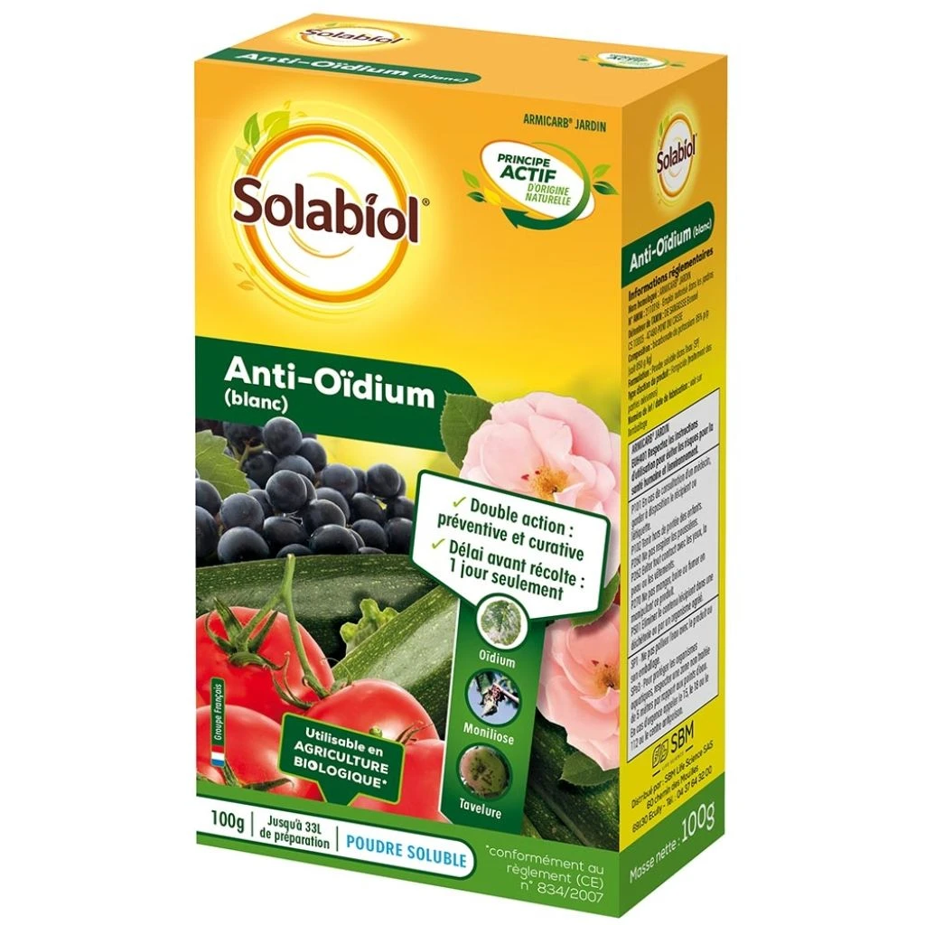Anti-oïdium Blanc Solabiol En Boîte De 100 G 3 Anti-oïdium Blanc Solabiol En Boîte De 100 G