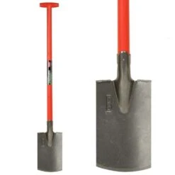 Bêche De Jardin D'acier Poli Et Manche En Fibre De Verre Polet