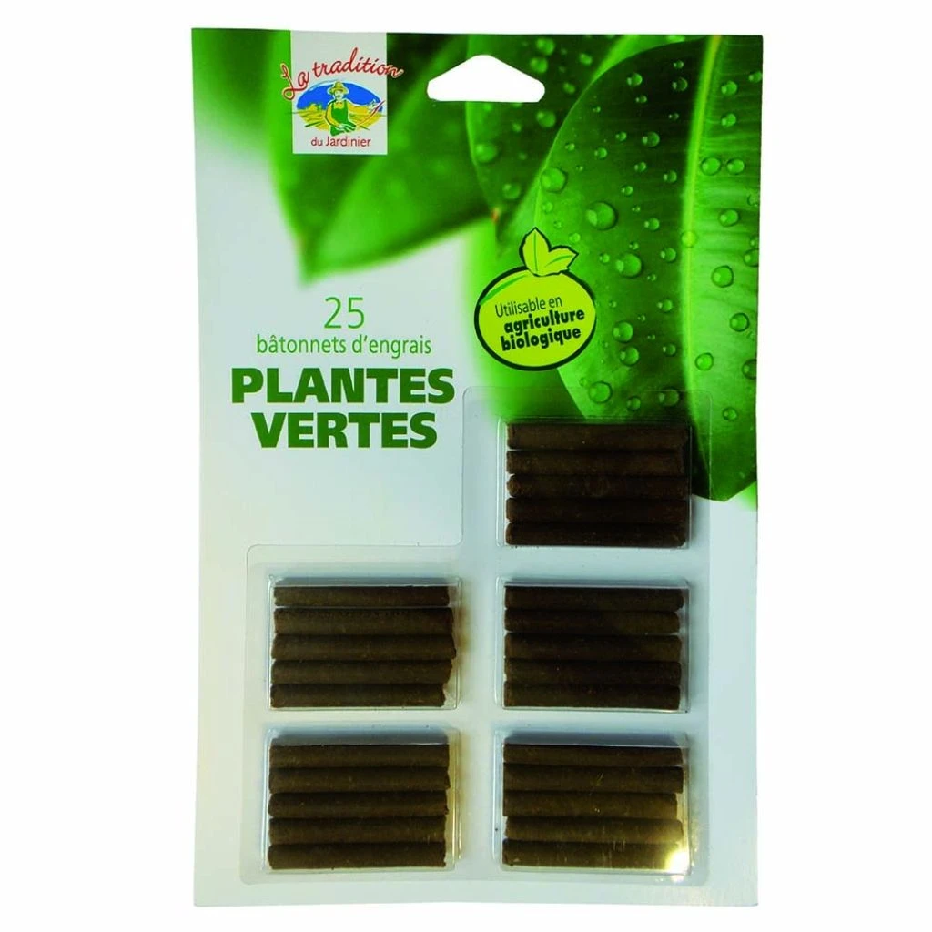 Engrais Bâtonnet Plantes Vertes UAB En Blister De 25 3 Engrais Bâtonnet Plantes Vertes UAB En Blister De 25