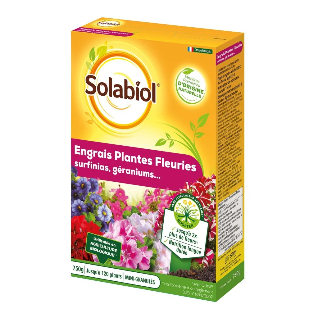 Engrais Géraniums Et Plantes Fleuries Solabiol En Boite De 750 G 3 Engrais Géraniums Et Plantes Fleuries Solabiol En Boite De 750 G