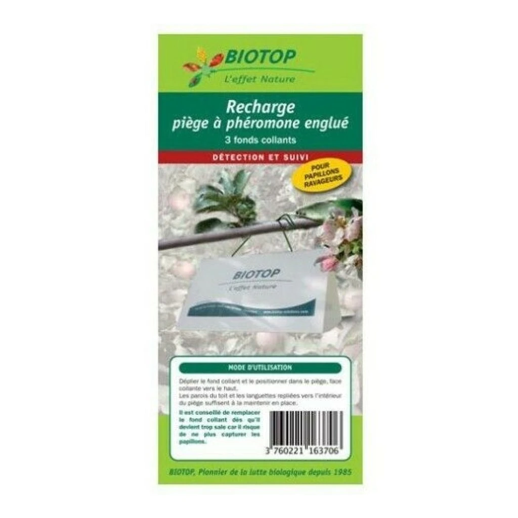 Recharge Fonds Collants Pour Piège Delta Biotop (lot De 3 Fonds Collants) 3 Recharge Fonds Collants Pour Piège Delta Biotop (lot De 3 Fonds Collants)