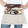Tablier De Jardin Court Couleur Taupe Ceinture Simili-cuir 7 Poches 100% Coton - Taille Unique -Promesse de fleurs Magasin Tablier de jardin court Taupe 90671 1