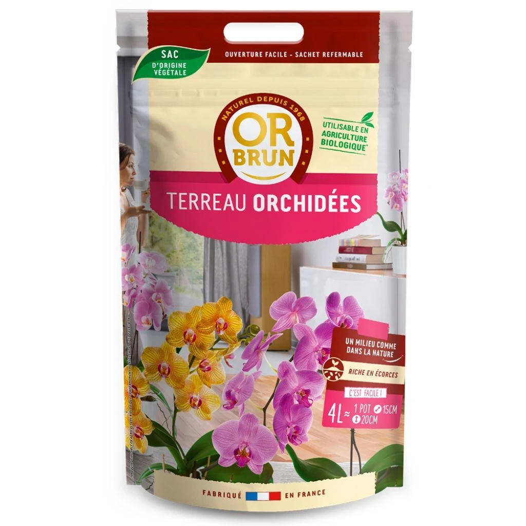 Terreau Orchidées Or Brun En Sac De 4 L 3 Terreau Orchidées Or Brun En Sac De 4 L