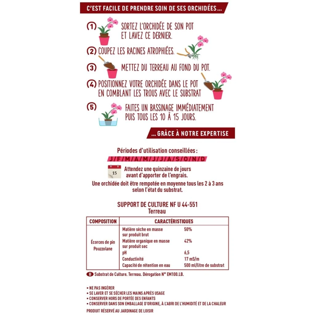 Terreau Orchidées Or Brun En Sac De 4 L 5 Terreau Orchidées Or Brun En Sac De 4 L – Image 3