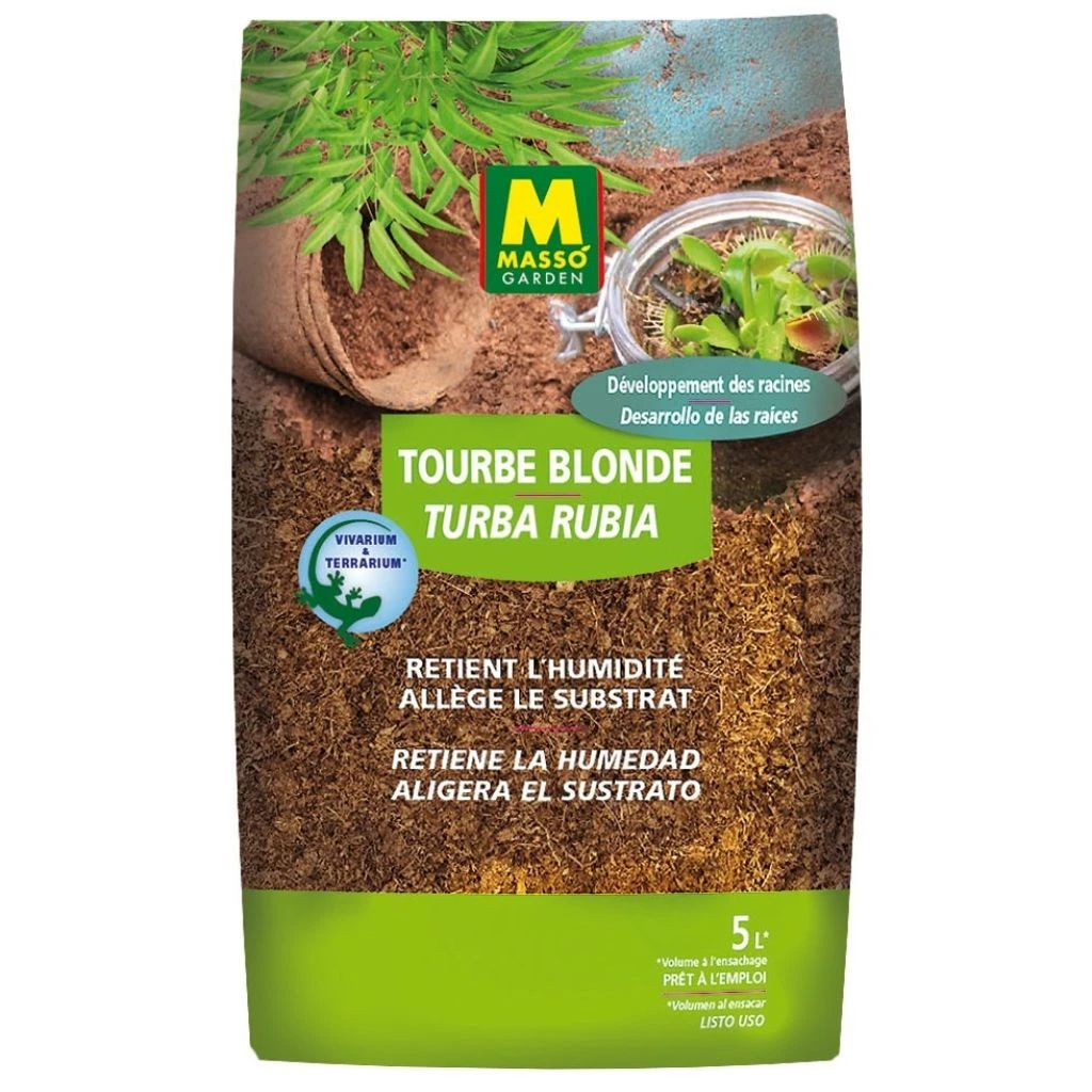 Tourbe Blonde Masso Garden En Sac De 5 Litres 3 Tourbe Blonde Masso Garden En Sac De 5 Litres