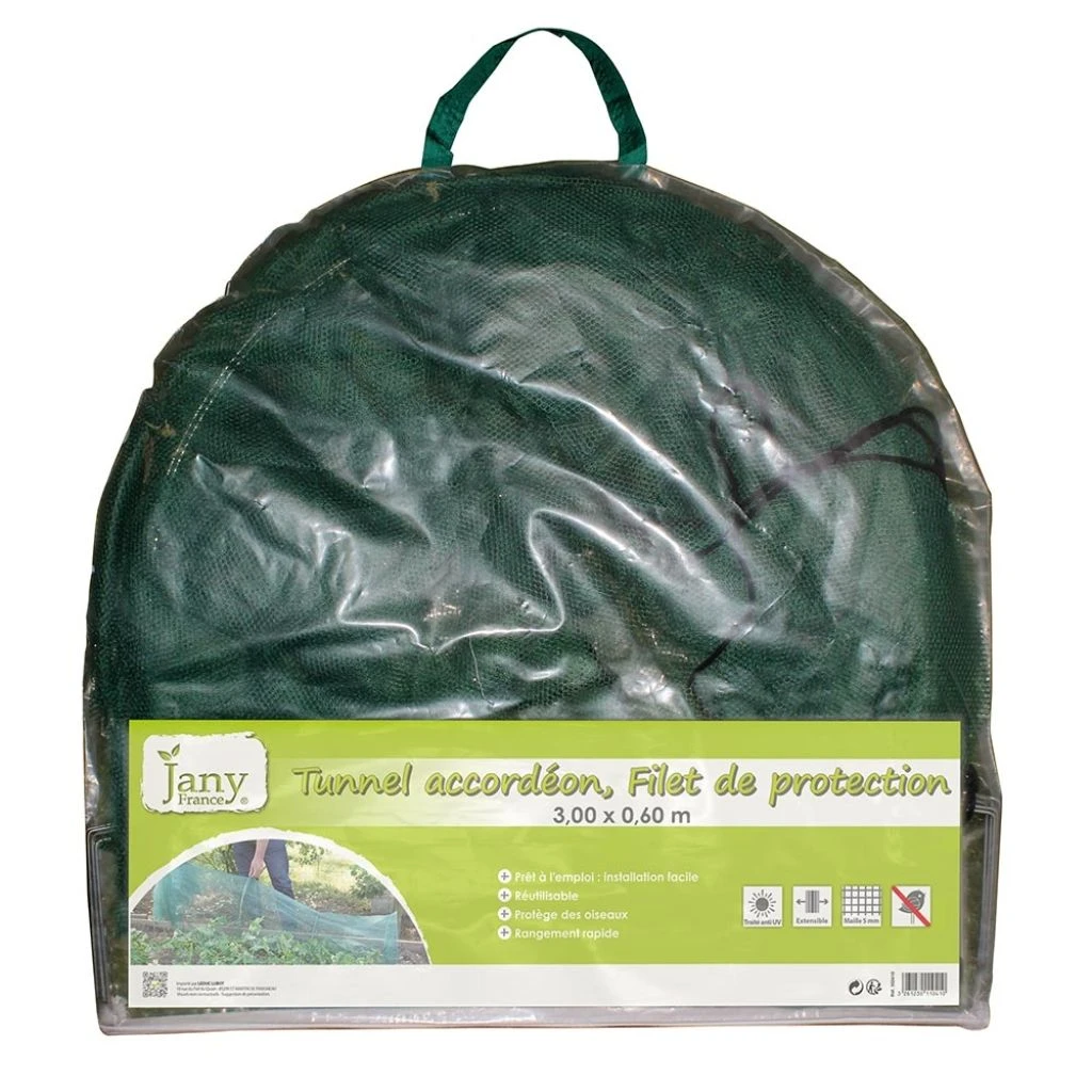 Tunnel Accordéon Avec Filet De Protection 0,60 X 3 M 4 Tunnel Accordéon Avec Filet De Protection 0,60 X 3 M – Image 2