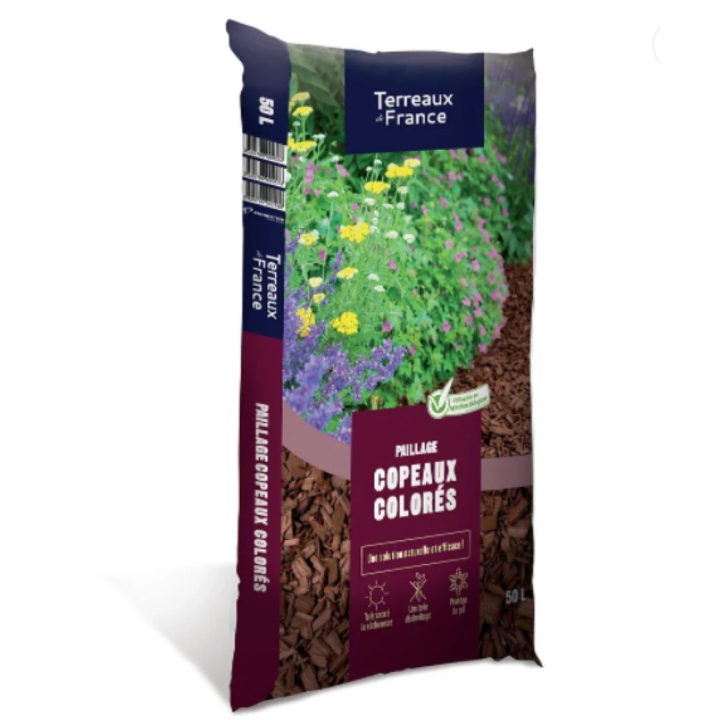 Copeaux Colorés De Bois Rouge En Sac De 50L 3 Copeaux Colorés De Bois Rouge En Sac De 50L